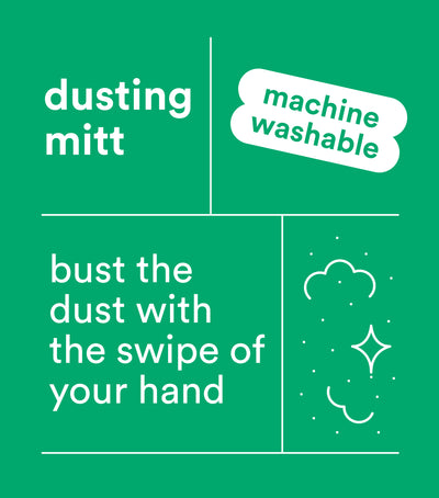 Koh Dusting Mitt in use