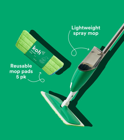 Koh Spray Mop components laid out