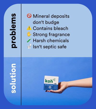 Koh Loo Cleaner Tab dissolving in the bowl