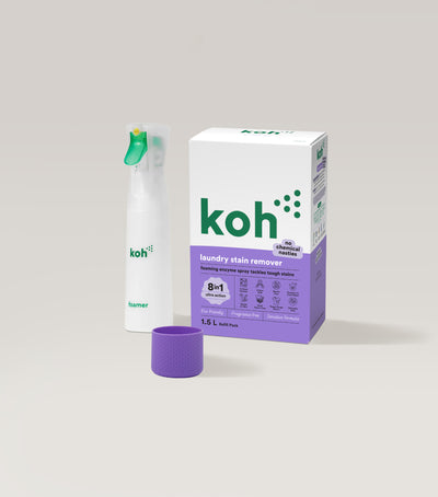 Koh Stain Remover Starter Kit with Foaming Spray Bottle