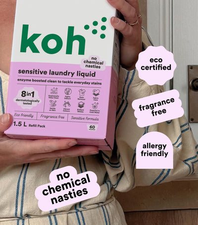 Koh Sensitive Laundry Liquid features